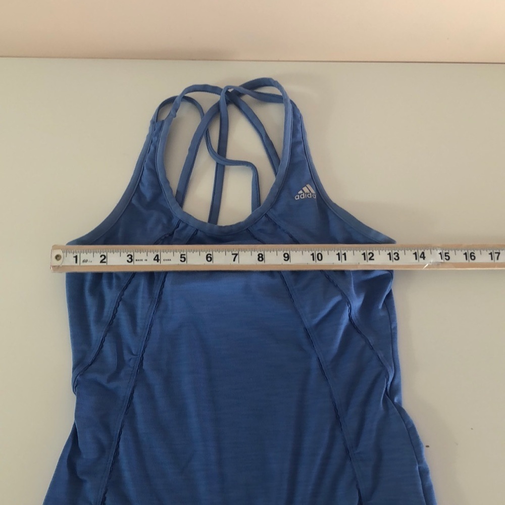 Adidas Blue Workout Top Small - Picture 6 of 10